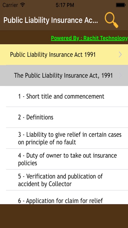 Public Liability Insurance Act 1991