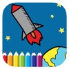 Rocket Coloring Page Game For Kids Edition