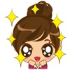 Kiku, the busy office girl for iMessage Sticker