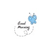 wenpeiによるButterfly and Greeting Cardステッカー