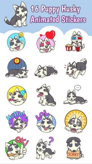 Playful Husky Animated Sticker(圖2)-速報App