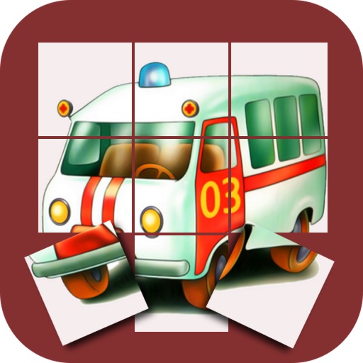 Rotate and move puzzles pieces. Car iOS App