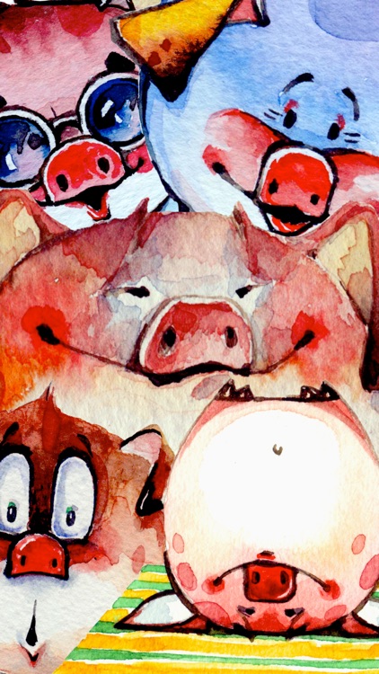 Watercolor Piggies screenshot-4