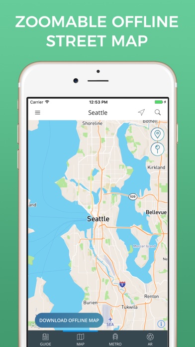 Seattle Travel Guide with Offline Street Map screenshot 3
