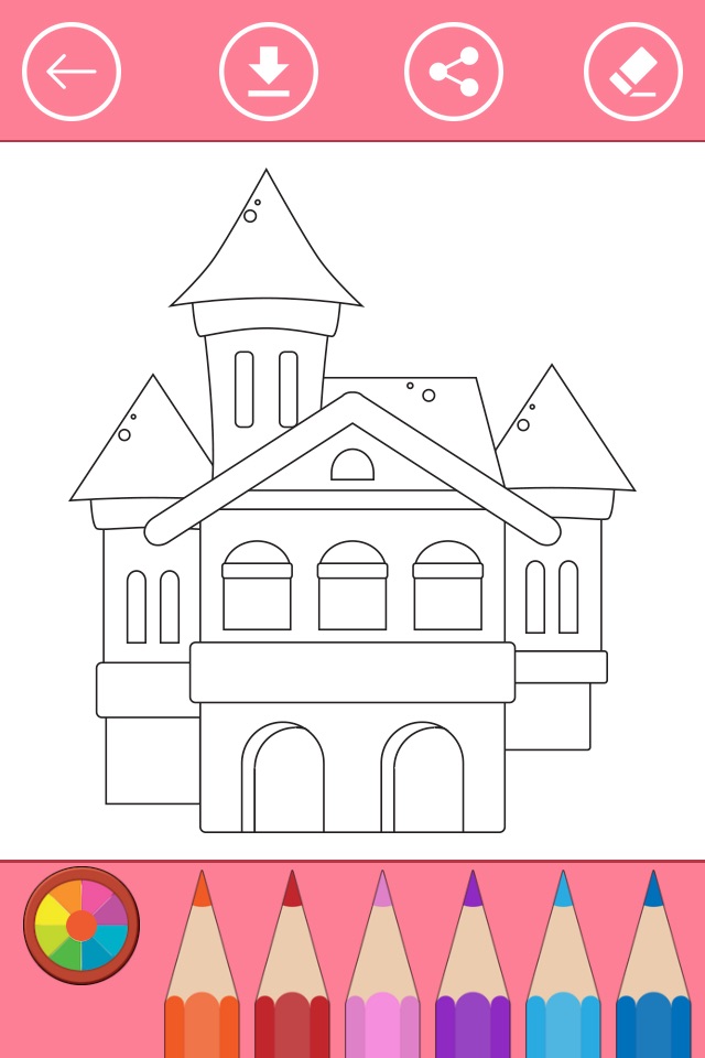 Castle & Princess Coloring Book: Learn to color screenshot 2