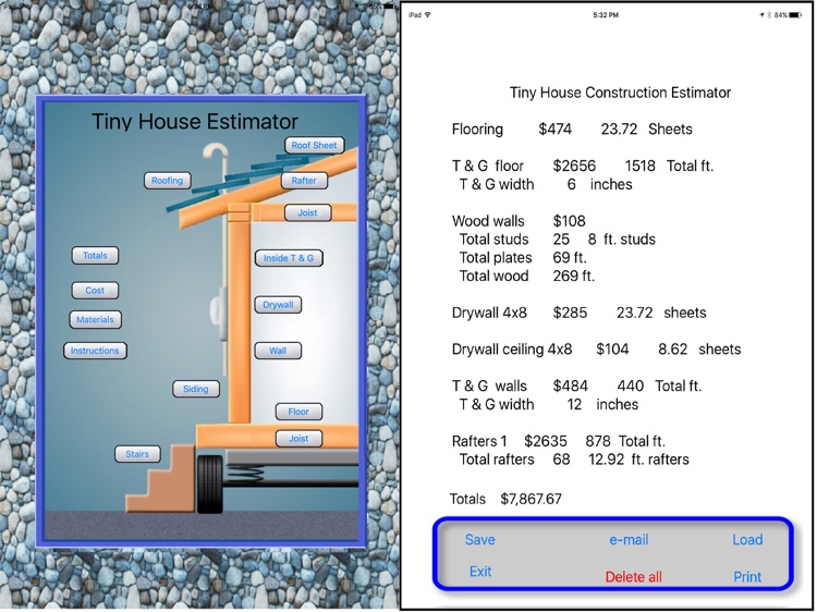 Tiny House Construction Estimator