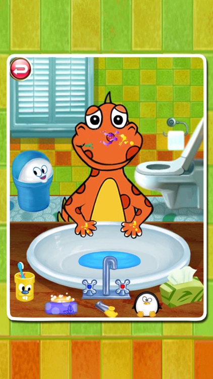 Dino Bath & Dress Up- Potty training game for kids