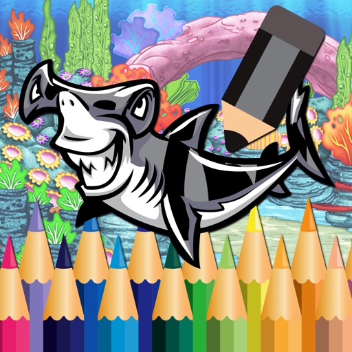 Adventure Shark Coloring book for Little Kids iOS App