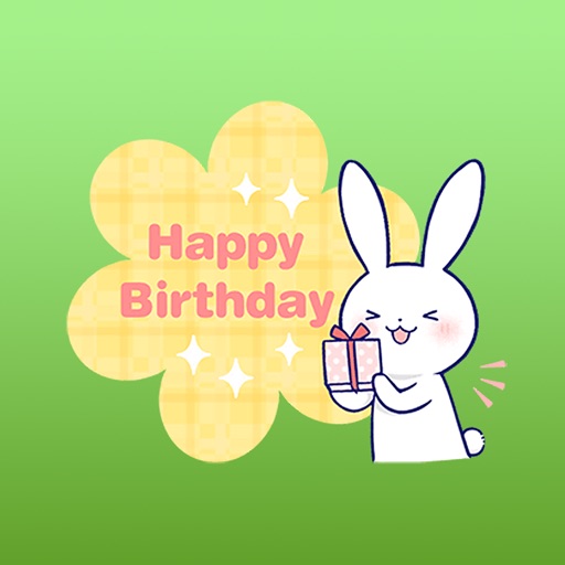 Zinnia The Lovely Rabbit English Stickers iOS App