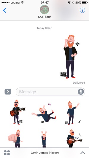 Gavin James iMessage Stickers(圖1)-速報App