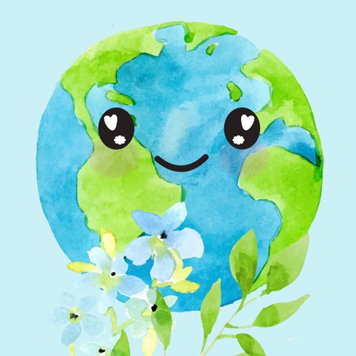 Super Cute Earth Stickers icon