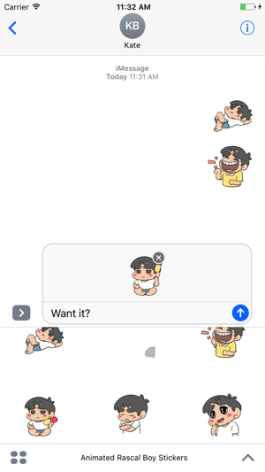 Animated Rascal Boy Stickers For iMessage(圖3)-速報App