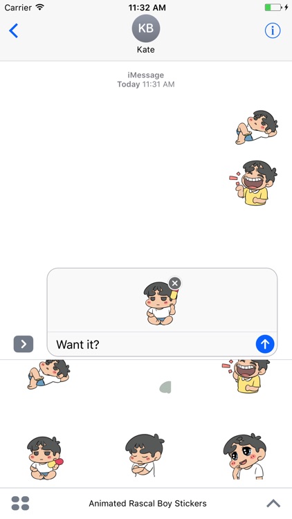 Animated Rascal Boy Stickers For iMessage