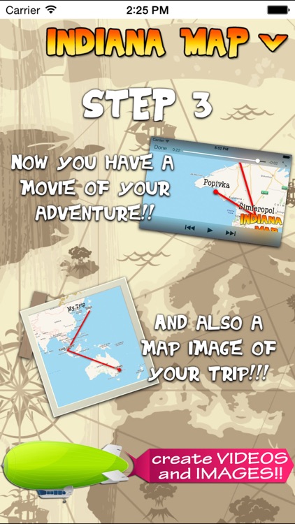 Indiana Map - Hollywood red line trip movie maker