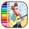 Color To Play Kids Cowboy Story Game Educational