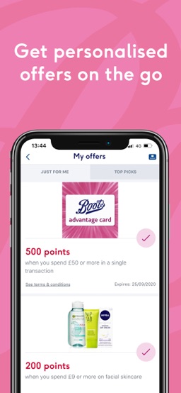 Boots app screenshot