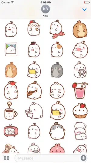 Imágen 3 Molang Rabbit - Emoji - Emoticons - Stickers iphone