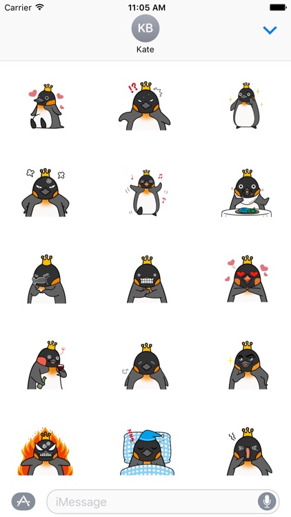 King Penguin Animated Sticker