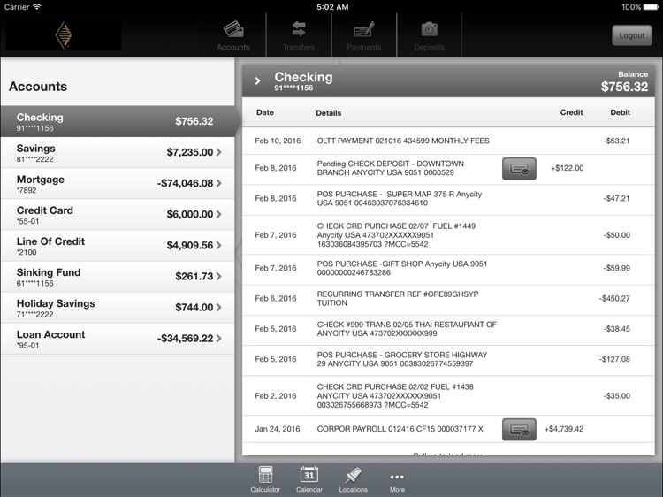Pinnacle Bank Texas Mobile for iPad