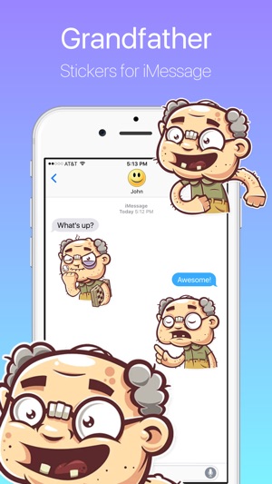 Cheerful Grandfather Stickers(圖1)-速報App