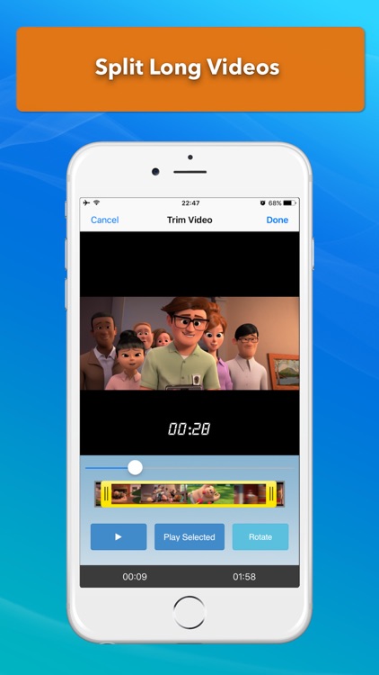 Video Slimmer: Shrink, trim, merge, rotate movies screenshot-3