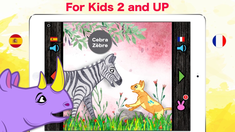 Learn French & Spanish - Toddler & Kids Animals screenshot-3