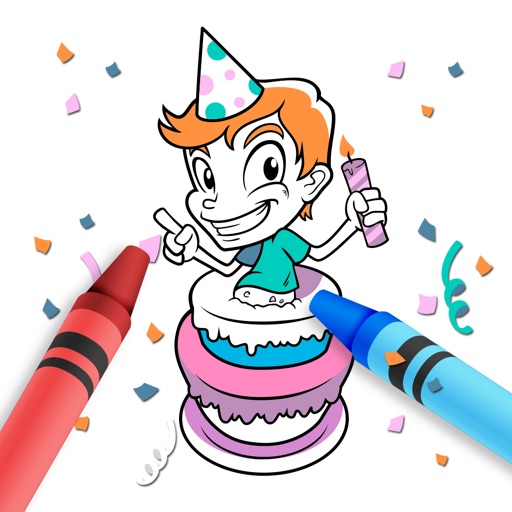 Birthday Coloring Games iOS App