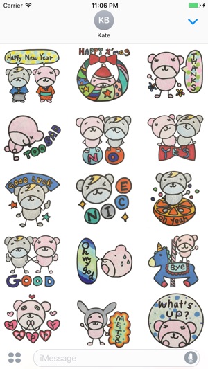 Abner And Anton The Friendly Bears Stickers(圖1)-速報App