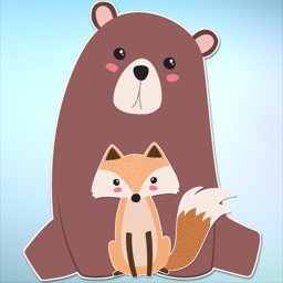 Cute Bear and Fox Animal Sticker Pack