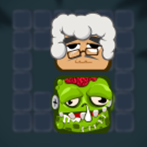 Scary zombie-destroying various types of zombies icon