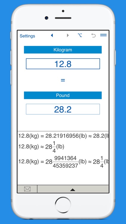 Pounds to kilograms and kg to lb weight converter screenshot-2