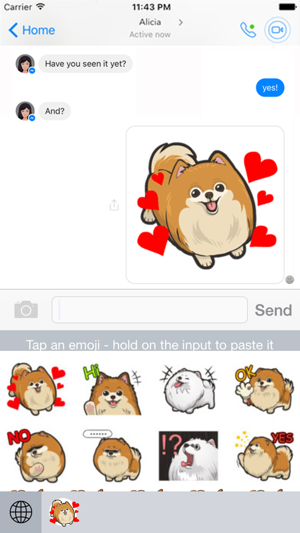 Pomoji - Pomeranian Emoji & Stickers(圖1)-速報App