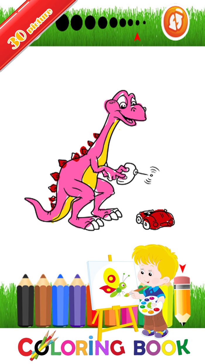 Dinosaur Coloring Page For Kid  Educational Game