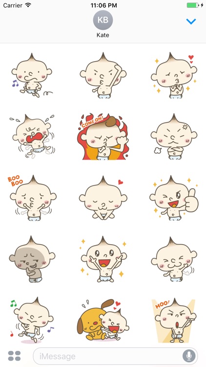 Aquila The Cute Onion Little Baby Boy Stickers