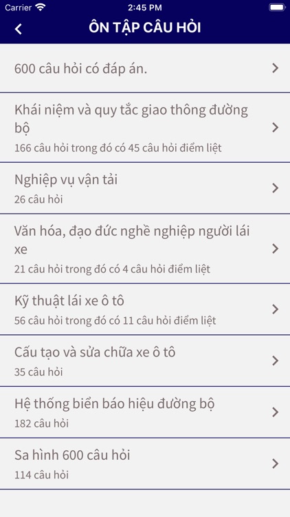 Tập Lái - Ôn Thi GPLX 600 Câu screenshot-8