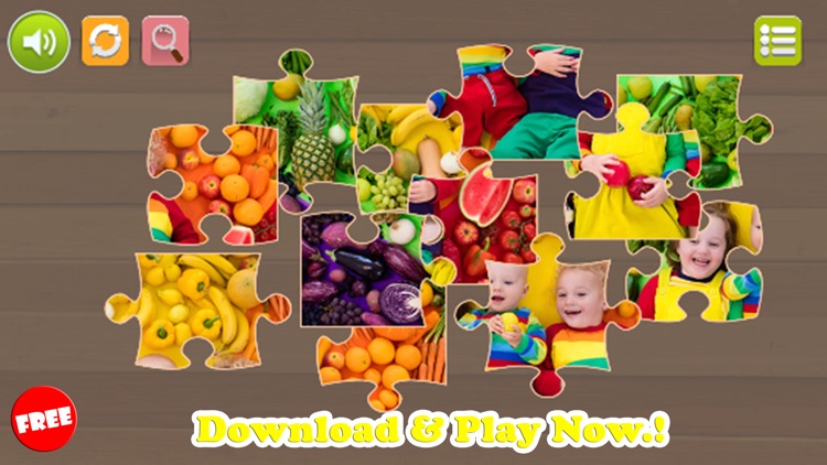 Fruits Jigsaw Puzzles Learning Games Free For Kids screenshot-3