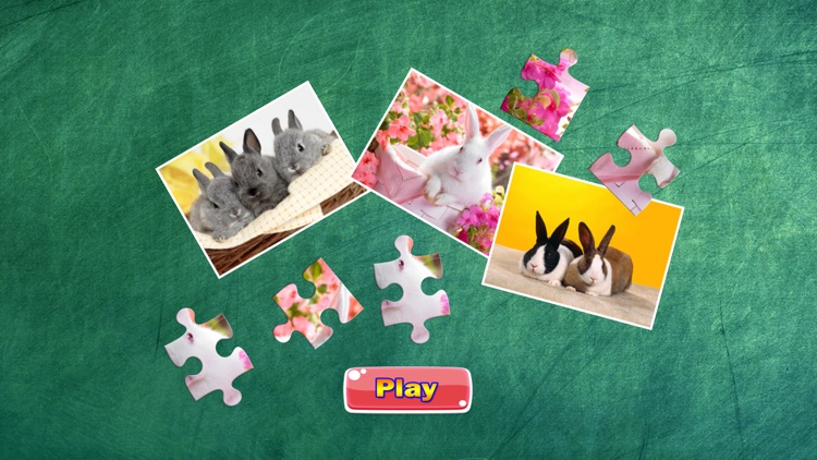 Rabbit Animal Jigsaw Puzzle Drag and Drop for Kids