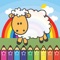 My Cartoon Book Sheep Farm preschool and kindergarten Letters Coloring Book Games for little Boy and Girls book painting pages game