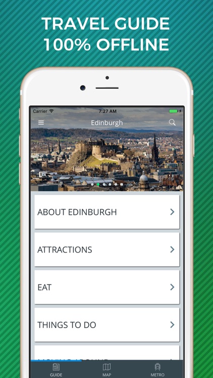 Edinburgh Travel Guide with Offline Street Map