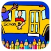 School Bus Coloring Book Game For Kids Edition