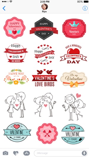 Valentines Day Stickers 2017 for iMessage(圖1)-速報App