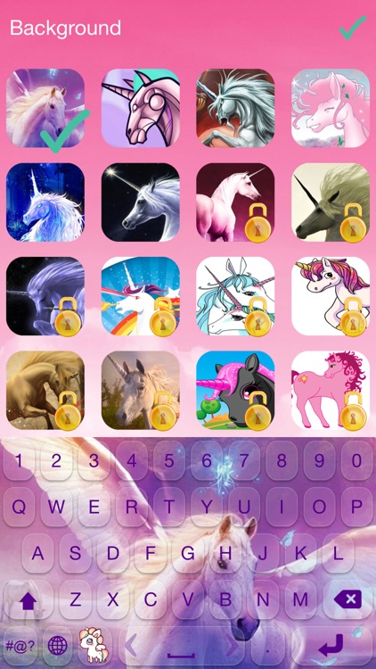 Unicorn Keyboard Themes – Cute Keyboards Skins screenshot-3