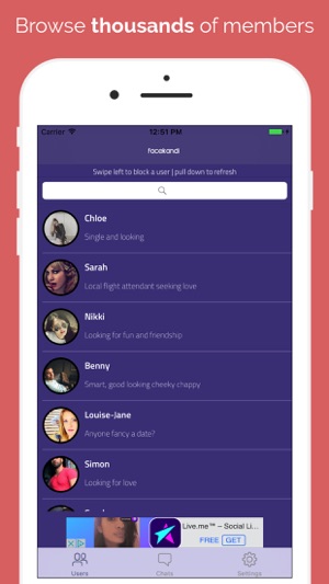 Facekandi - Chat, Date & Hook Up(圖2)-速報App