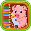 Kids Coloring Book Drawing Little Pig Game
