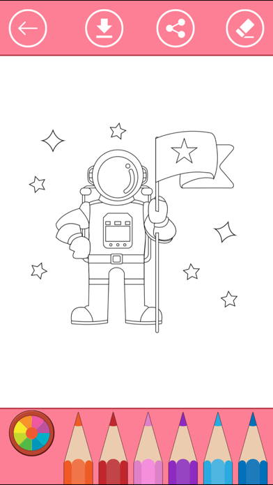 How to cancel & delete Outer Space Coloring Book for Kids: Learn to color from iphone & ipad 2