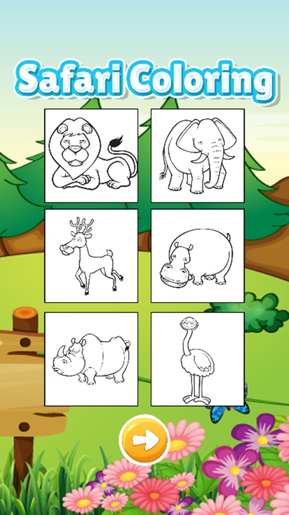 Wonder Animal safari coloring book games for kids