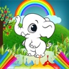 Pic Coloring Pages Elephant Game Easy