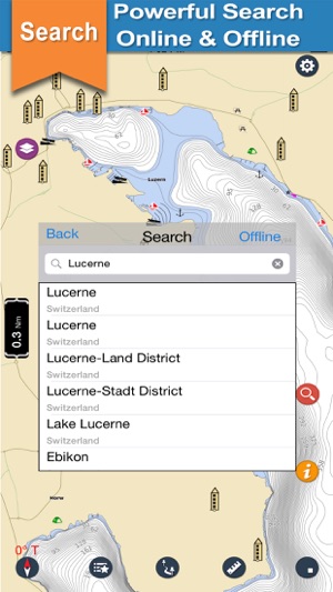 Switzerland - Lucerne boating offline marine chart(圖4)-速報App