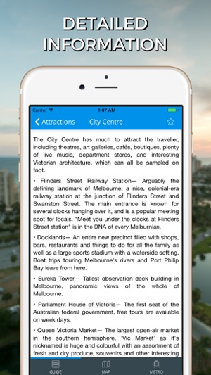 Melbourne Travel Guide with Offline Street Map(圖2)-速報App