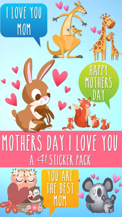 Mothers Day I Love You Sticker Pack